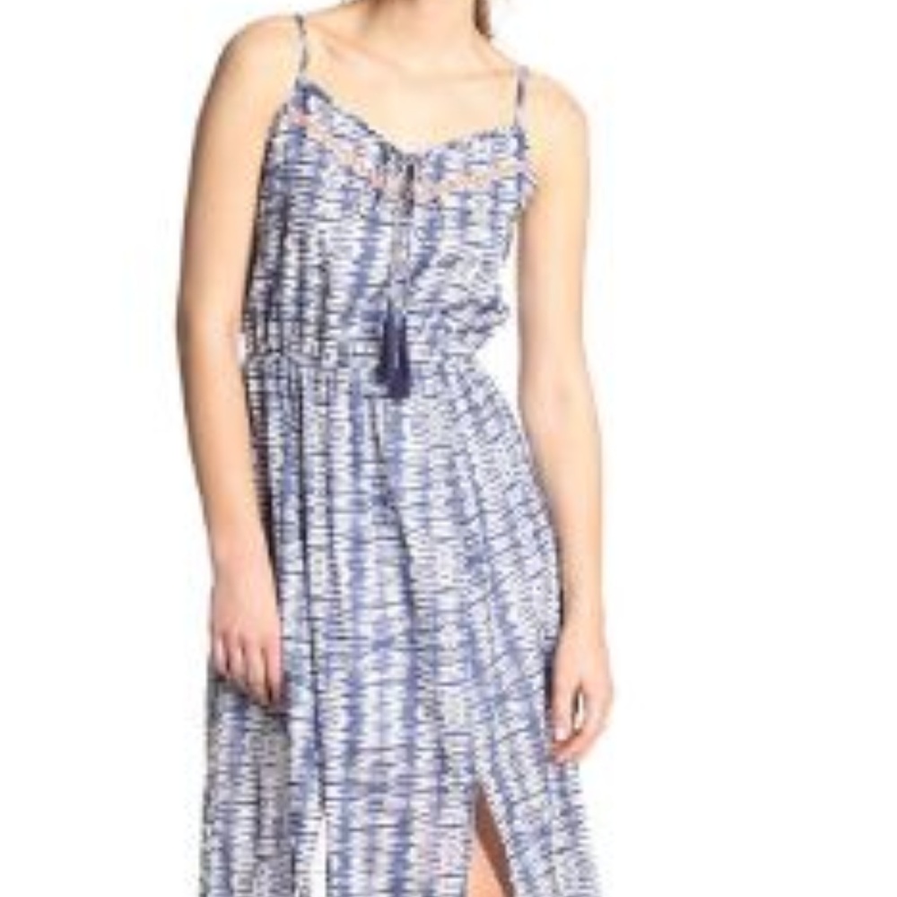Olive & Oak Voile Tie Dye Strappy Maxi Dress